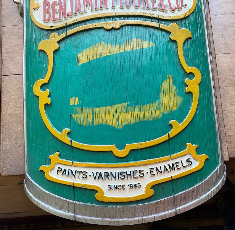 Vintage Original Benjamin Moore Advertising Paint Sign Display High