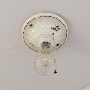 Vintage pull chain ceiling hot sale light