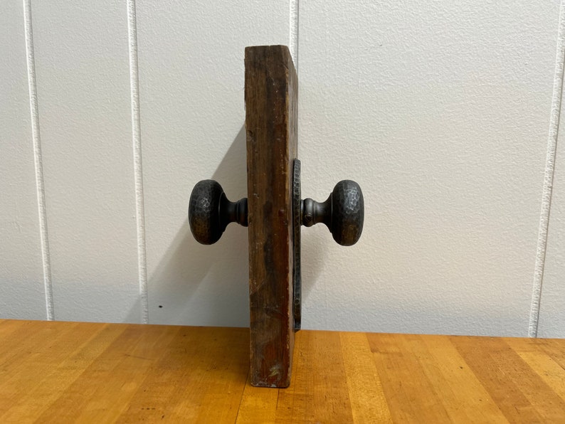 Circa 1925 Spanish / Tudor Antique Door knob Hardware Set, Hammered Interior Knobs MULTIPLE AVAILABLE image 5