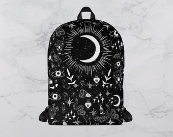 Winter's Spells Wiccan Back to School Black Witch Backpack