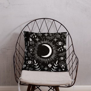 Wiccan Bedroom Black Basic Pillow Witch Spells