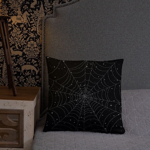 Spider Web Black Basic Pillow Home Decors Gothic Bedroom about 45x45cm