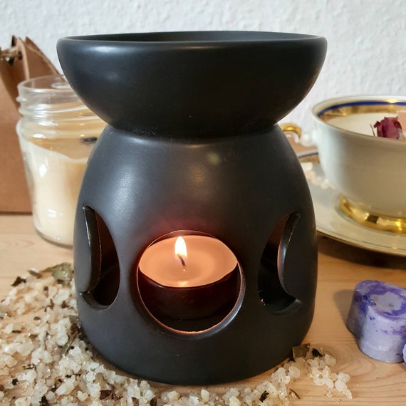 Triple Moon Wax Burner Witchy Oil Burner Witchy Gift Pagan Gift Witchcraft Gift