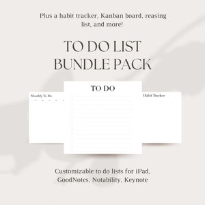 Att-göra-lista Vanespårare Kanban-tavla Bundle Pack för iPad Goodnotes