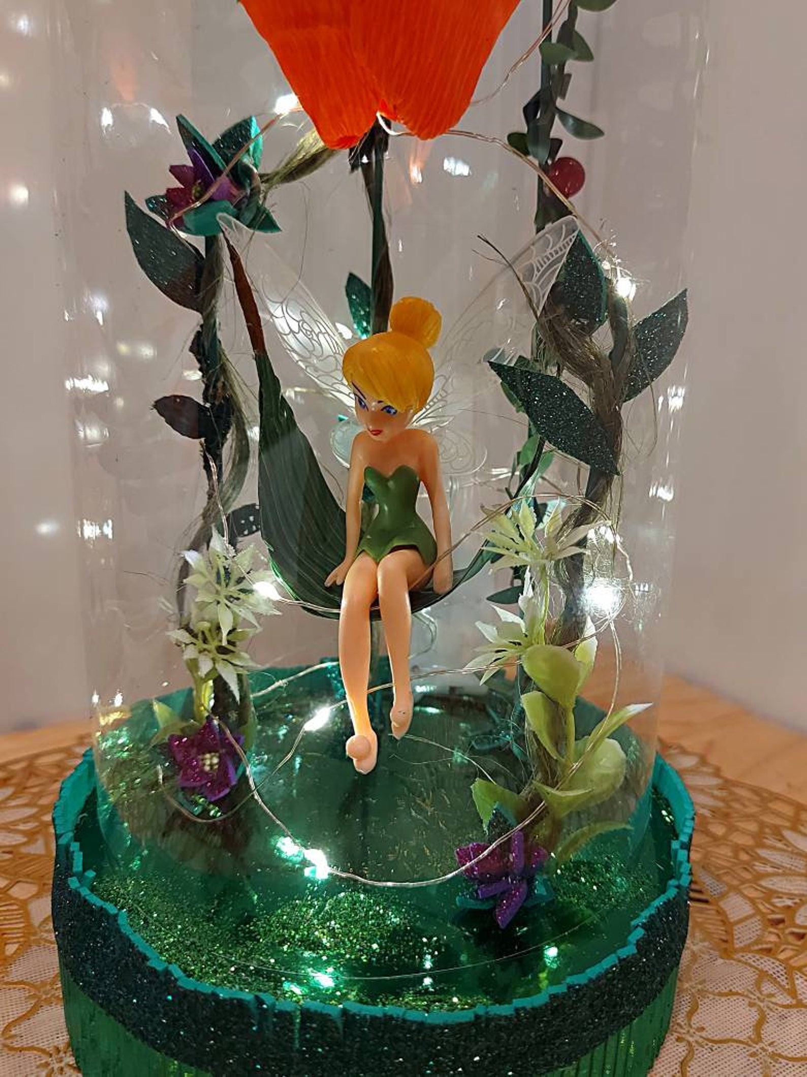 Neverland fairy Tinkerbell night light tabletop table lamp Etsy