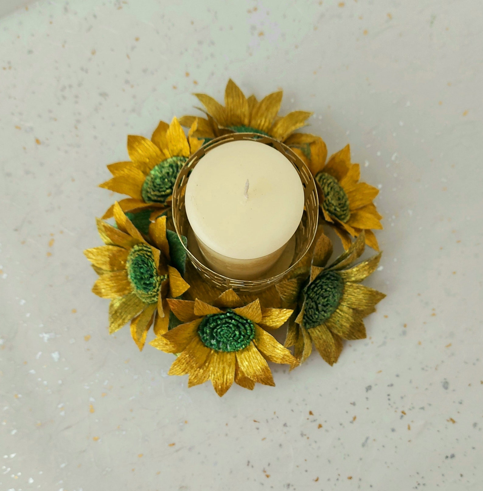 Sunflower Candle centerpiece unique sunflower home and Etsy