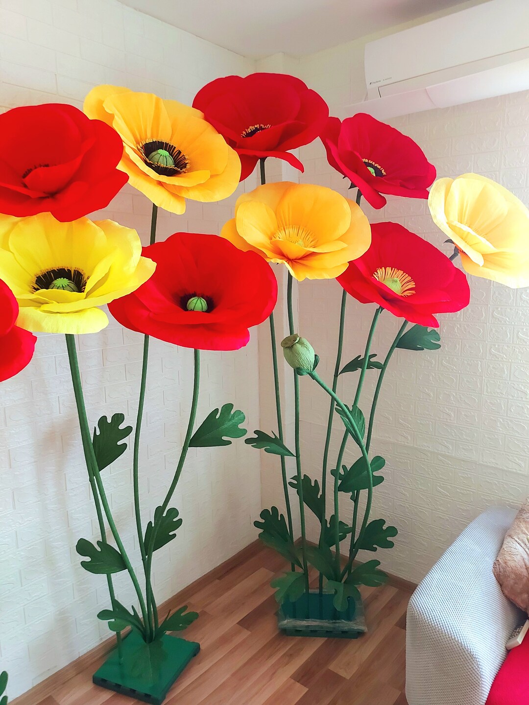 Lot of 7 Free Standing Poppies Store Front Decoration Shop Etsy