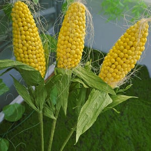 Handmade Stuffed Corn Cob, Farmhouse Autumn Decoration