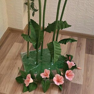 Giant Flower Stem Base, Powder Coated Metal Stand, lucky smile art image 3