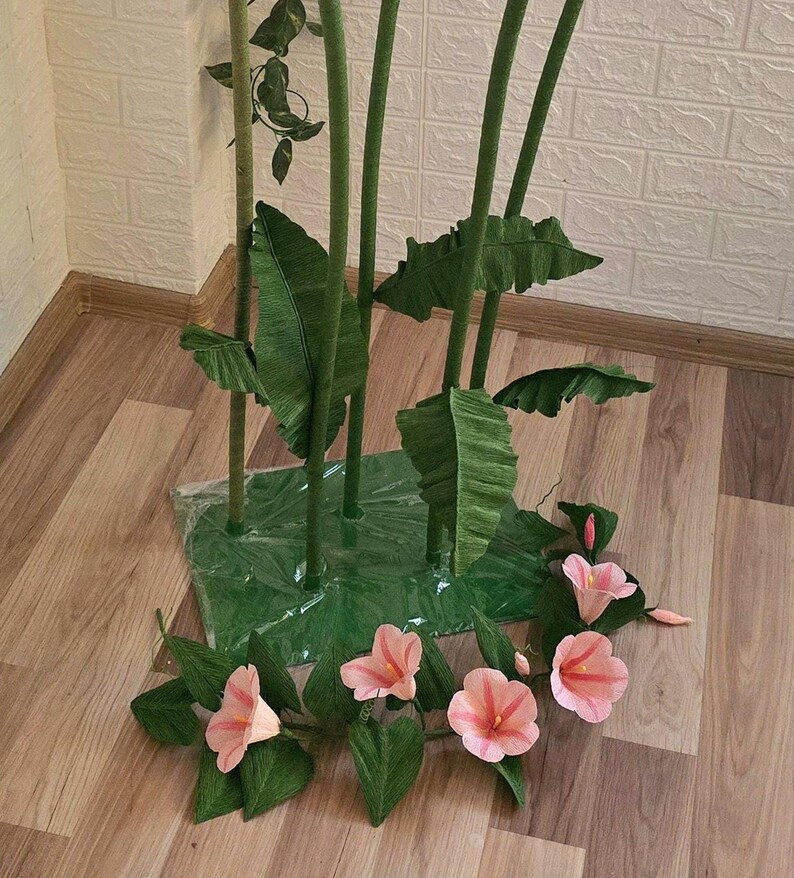 Giant Flower Stem Base, Powder Coated Metal Stand, lucky smile art image 3