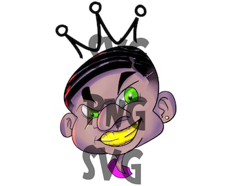 CARTOON SVG FILES - Svg For Cricut - Cartoon King Svg Files - High Resolution Png - Vector Cut File - Digital Download Pdf
