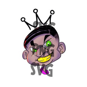 Cartoon SVG Dateien - Svg für Cricut - Cartoon King Svg Dateien - Hochauflösende Png - Vektor Cut Datei - Digitaler Download Pdf