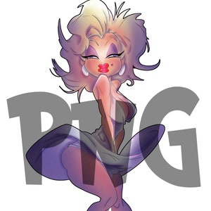 Monroe /Tina Turner Mashup PNG In Jordan 1s Sublimation / Shirt Design / PNG File / Instant Download / Pin Up / Art / Marilyn Monroe