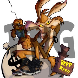 Wile Trappin PNG-Datei - Digital Coyote File - Wiley Coyote Png - Cartoon png Dateien - Wile e Coyote png - kommerzielle Nutzung png