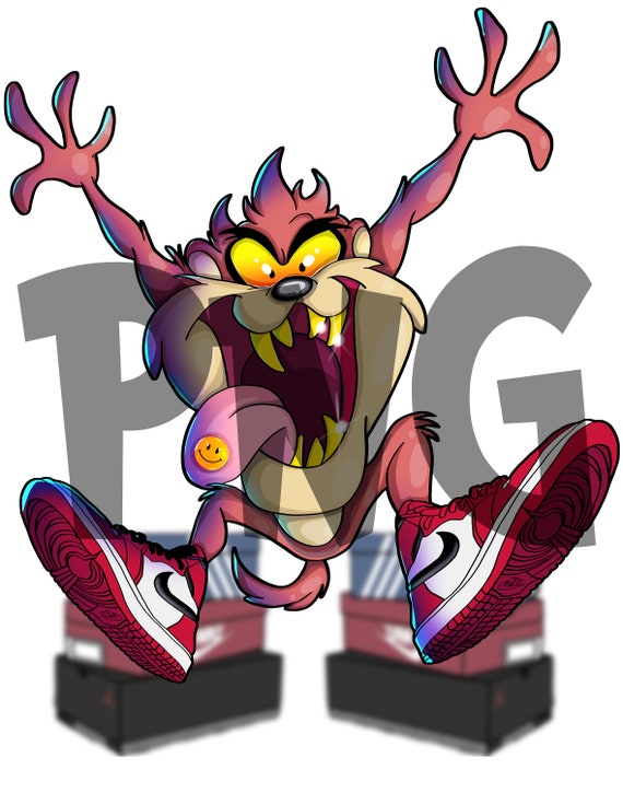 Taz Sneaker Freak - Tasmanian Devil png – Taz png Files - Commercial UseDigital png Files - Sublimation png Clipart File