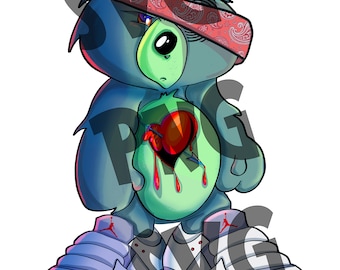 TEDDY BEAR PNG - Damaged Bear Svg - Heart Break Teddy Bear Svg File - Digital Teddy Bear - Laser Vector Files - Commercial Use Svg