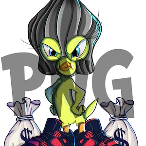 TWEETY BIRD Red Thunder 4's PNG - Digital Download Tweety png Files - Cute png Files - Png Files - Commercial Use Instant Download png