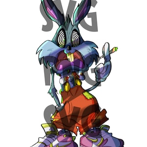 BUNNY SVG FILES - Loaded Bunny Svg - Cute Svg Files - Cartoon Svg Files - Instant Downloadable Svg Png - Commercial Use Svg Files