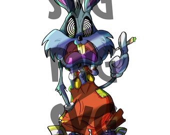 BUNNY SVG FILES - Loaded Bunny Svg - Cute Svg Files - Cartoon Svg Files - Instant Downloadable Svg Png - Commercial Use Svg Files