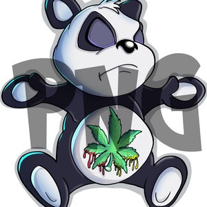 sleepy stoner Panda PNG archivo