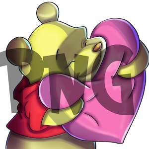 High Res Pooh Bear PNG digital download for commercial use