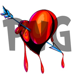 Cupids Nightmare PNG, Trippin Broken Heart, , Png Digital Image Clipart, Sublimation Vector Png | DripByRicky