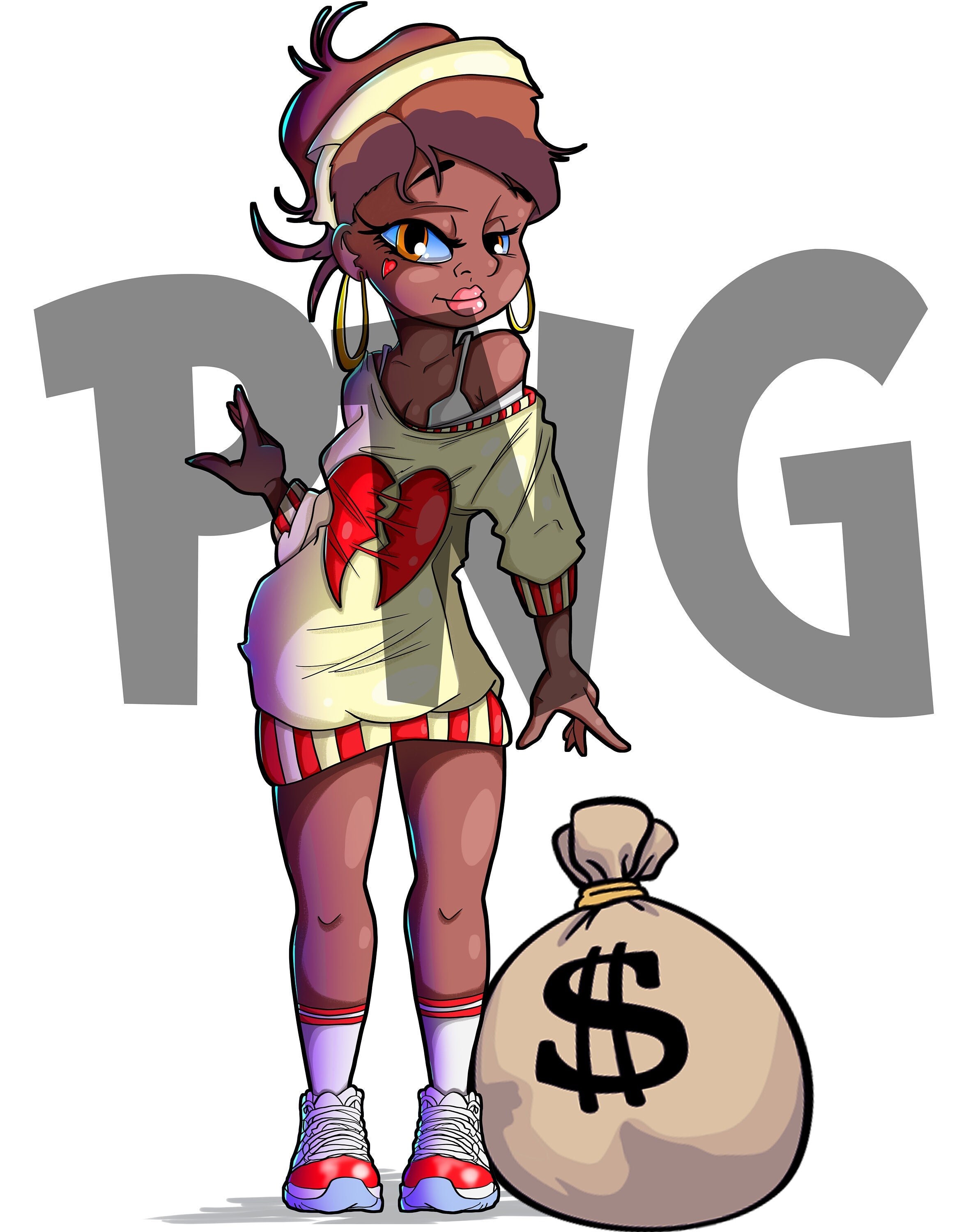 Ela é Uma Vibe PNG - Arquivos Dope png - Png de alta resolução - Arquivos png digitais - Download instantâneo png - Menina negra png - Arquivos de Clip Art