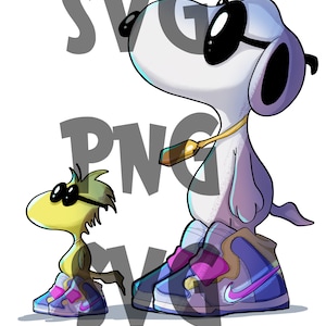 SNOOPY SVG FILES - Snoopy Dog Svg - Trap House Svg - Geld Svg Files - Cartoon Svg Files - Digital Download Png - Digital Art Work