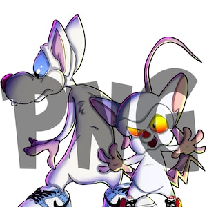 Pinky And The Brain – Collection of digital files, Pinky, Cerebro, Brain, Kids, Layered, Silhouette, PNG, Digital Download