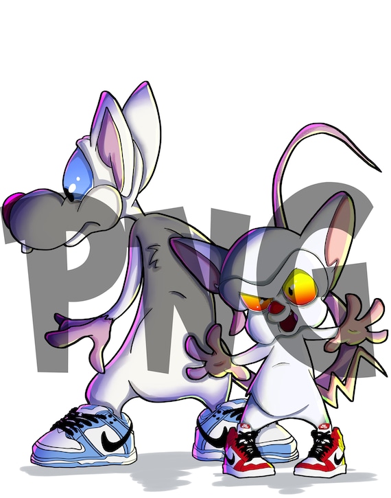 Pinky And The Brain – Collection of digital files, Pinky, Cerebro, Brain,  Kids, Layered, Silhouette, PNG, Digital Download