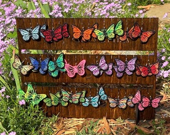 Embroidered Butterfly Earrings – Aura Series - Custom Palette Options - Fairycore Jewelry