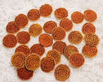 Embroidered Marigold Flower Patch - 2.5” Botanical Iron On Patch