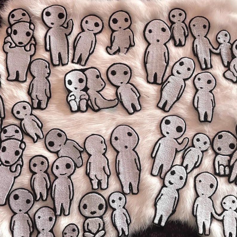 Tree Spirits Iron On Patches – Kodama Mystery Set of 3 (Glow in Dark Option) image 8