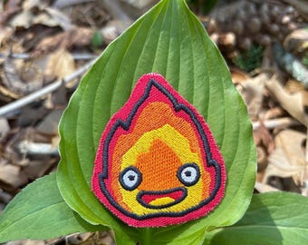 Calcifer Embroidered Iron On Patch - Animation Inspired Collectible