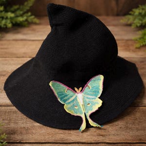 Luna Moth Embroidered Accessory - Customizable Clip Options