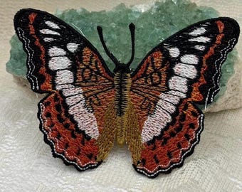 Moduza Procris Commander Butterfly Embroidery - Customizable Clip or Decor