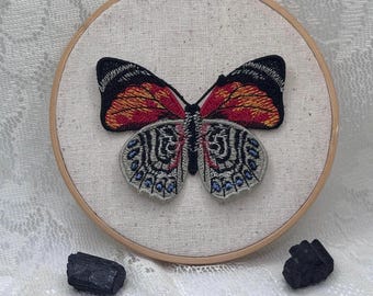 Anna’s Eighty Eight Butterfly Embroidery - Customizable Clip or Decor