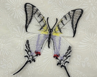 Zebra Swallowtail Butterfly Embroidery - Customizable Clip or Decor