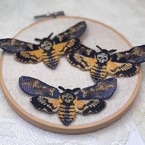 Broderie Sphinx Tête de Mort - Clip ou Décoration Personnalisable