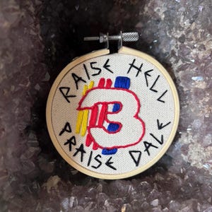 Raise Hell Praise Dale Earnhardt Gift - Hand Embroidery Collectible and Patch #3