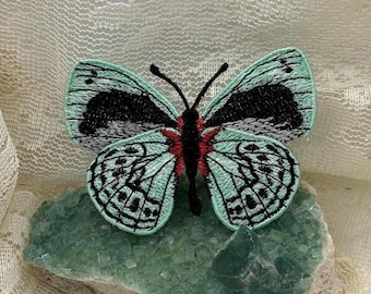 Leprieur's Glory Butterfly Embroidery - Customizable Clip or Decor
