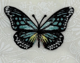 Cosmic Monarch Butterfly Embroidery - Customizable Clip or Decor