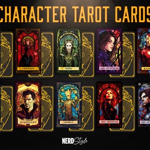 Carta del Tarot de Personajes - Minijuego de 10 cartas - Edición limitada