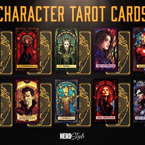 Character Tarot Card - Mini Set of 10 Cards - Limited Edition