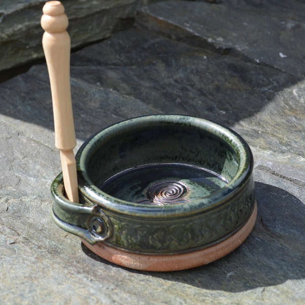 Irish Celtic pottery 'dip dish'