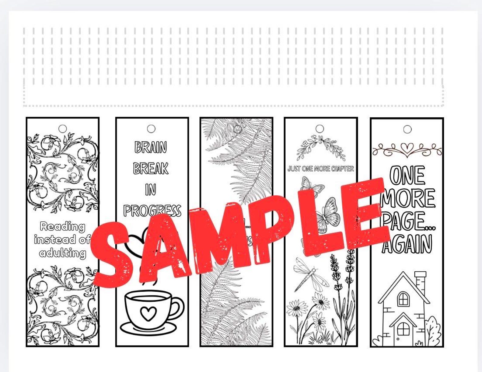 Coloring Bookmarks Printable – DIY Tassel Craft, ADHD Friendly, Funny ...