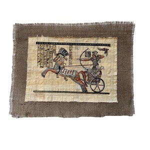 Ramses Battle of Kadesh Papyrus Painting - Egyptian Chariot Art