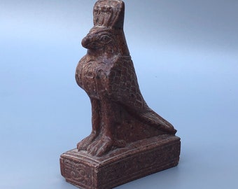 RARE Egyptian HORUS Goddess Falcon Hand Carved Statue God Of The Sky Granite