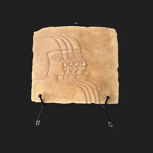 Ancient Egyptian Relief/Plaque - Four Pharaonic faces.