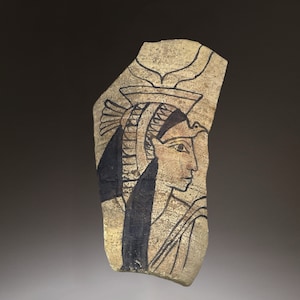 Reina Nefertari del antiguo Egipto - Relieve/placa faraónica decorada - Decoración egipcia para el hogar